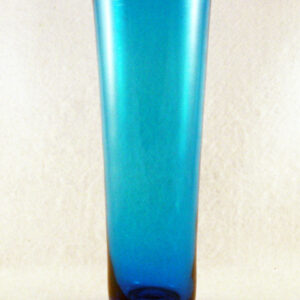 A Tall Flip Vase by Blenko Art Glass in Turquoise