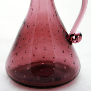Amethyst Blown Glass Controlled Bubble Pitcher Vase