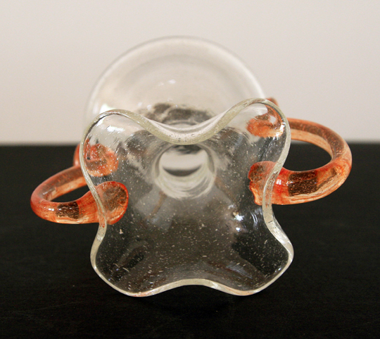 Amphora Urn Vase with Two Pink Handles and Frothy Bubbles - Image 2