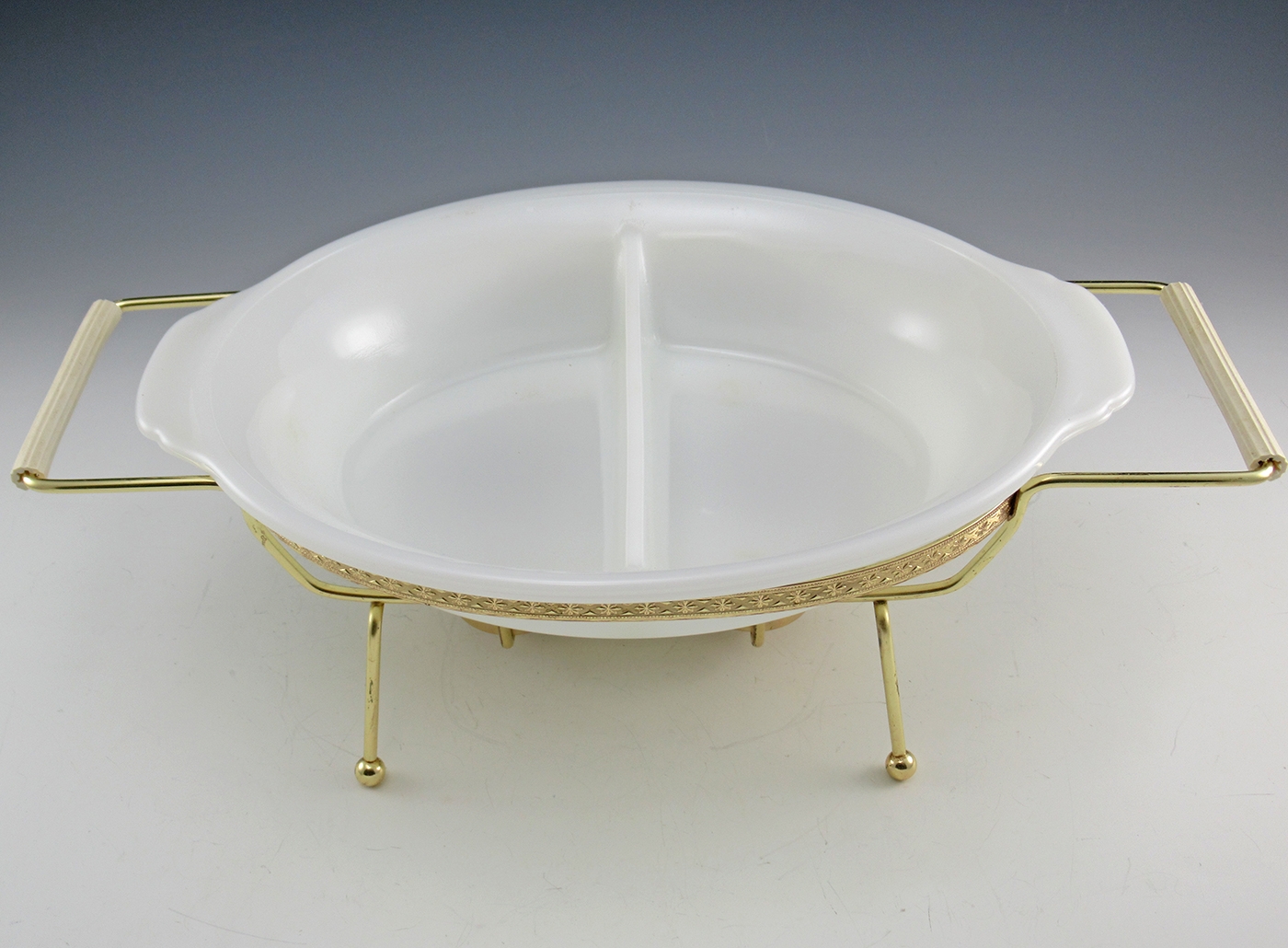Vintage Fire-King Server and Twin Candle Warmer Unused - Image 3