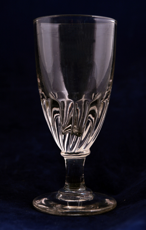 Large Antique Ale Goblets with Wrythen Petal Decor Set 4 - Image 2