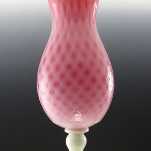 Diamond Quilted Glass Vase Salmon and Alabaster