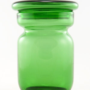 Antique Blown Glass Covered Jar Canister
