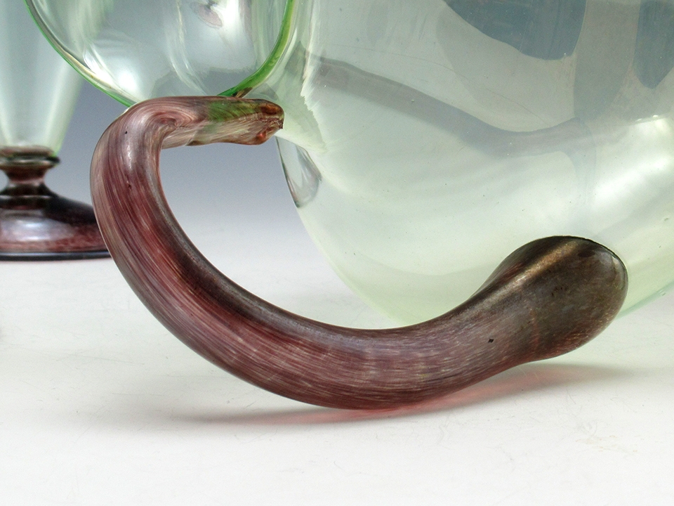 Antique Venetian Blown Glass Beverage Set of Five - Image 4