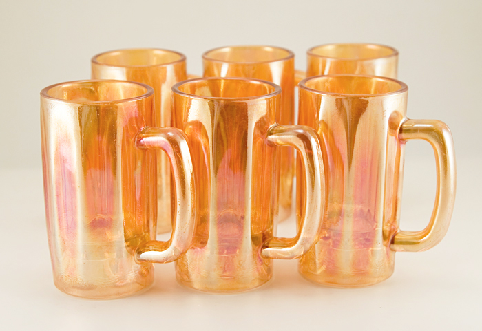 Antique Carnival Glass Beer Mug by Imperial Glass
