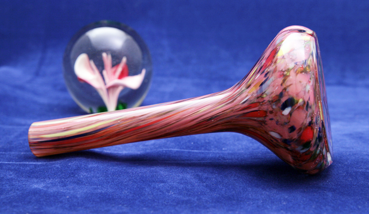 Antique End-of-Day Glass Hand-Blown Murrina Stick Vase - Image 2