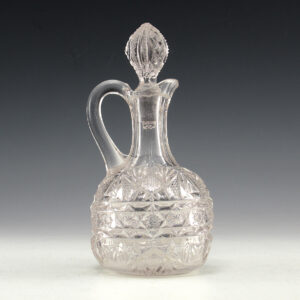 Early American Pressed Glass Cruet Original Stopper