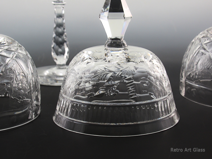 Antique Libbey Rock Sharpe Cut Crystal Set Stemware and Bowls 1008 - Image 5
