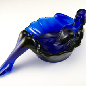 Ballerina Dish in Cobalt Blue Glass