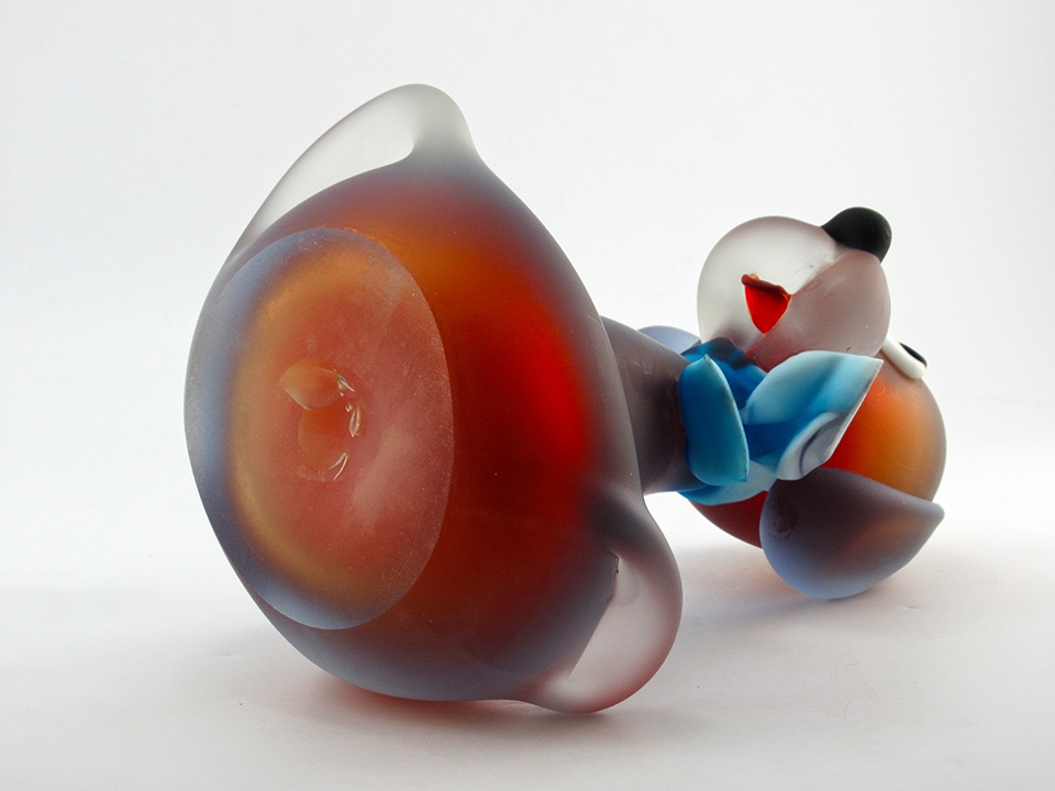 Large Art Glass Dog Clown by Giuliano for Murano Vetraria - Image 7
