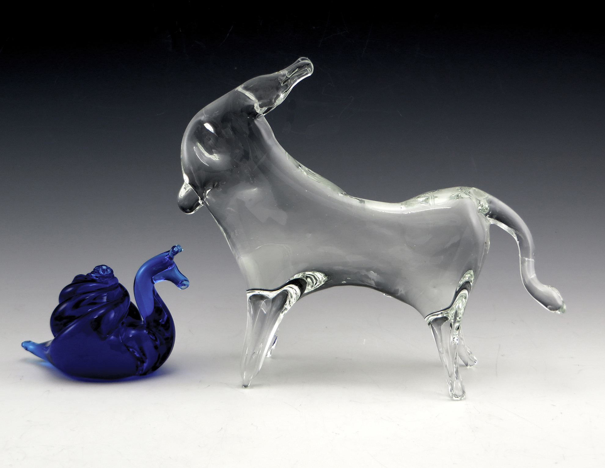 Mid-Century Decor Figurine Crystal Donkey by Pilgrim Art Glass - Image 4