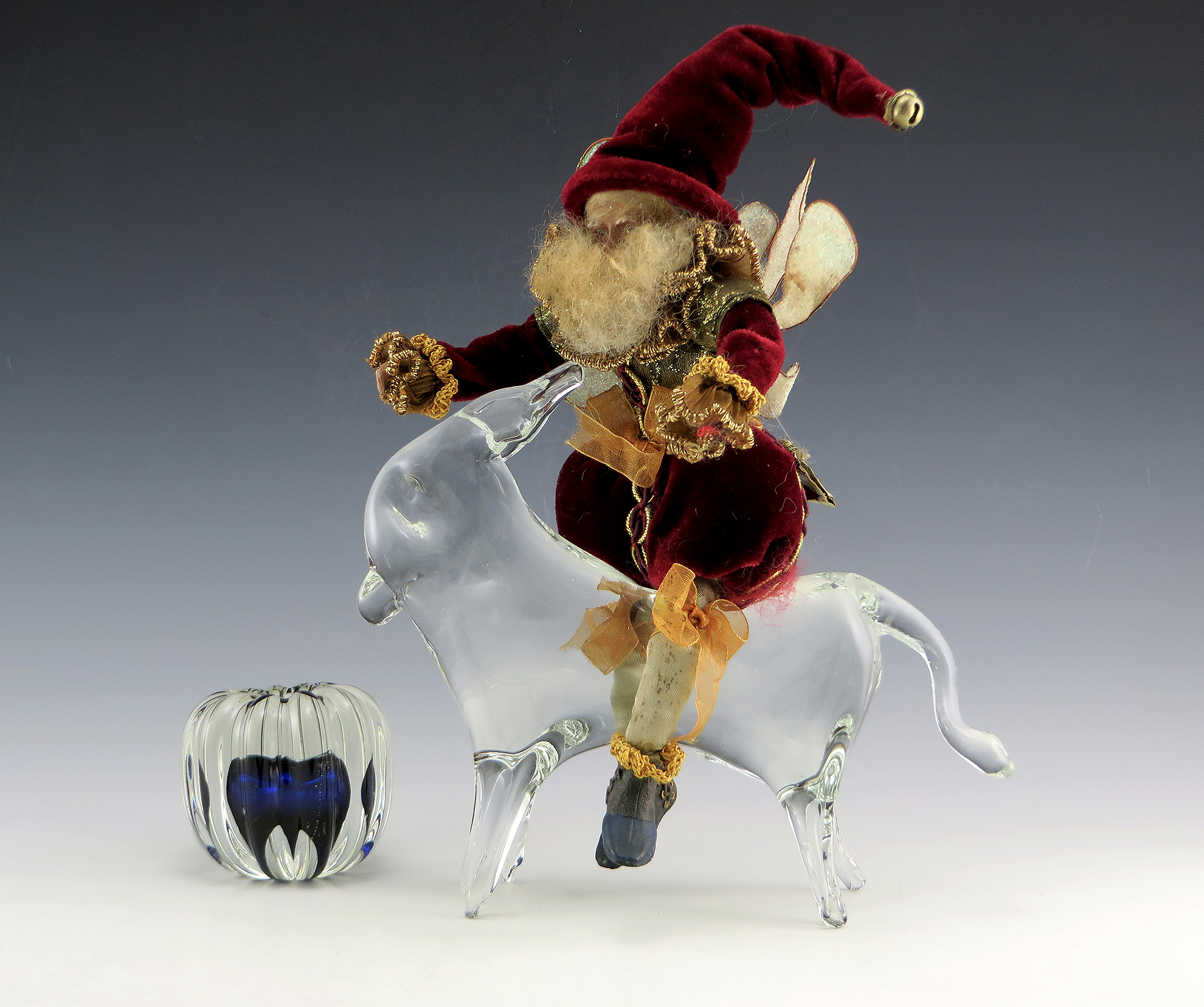 Mid-Century Decor Figurine Crystal Donkey by Pilgrim Art Glass - Image 3