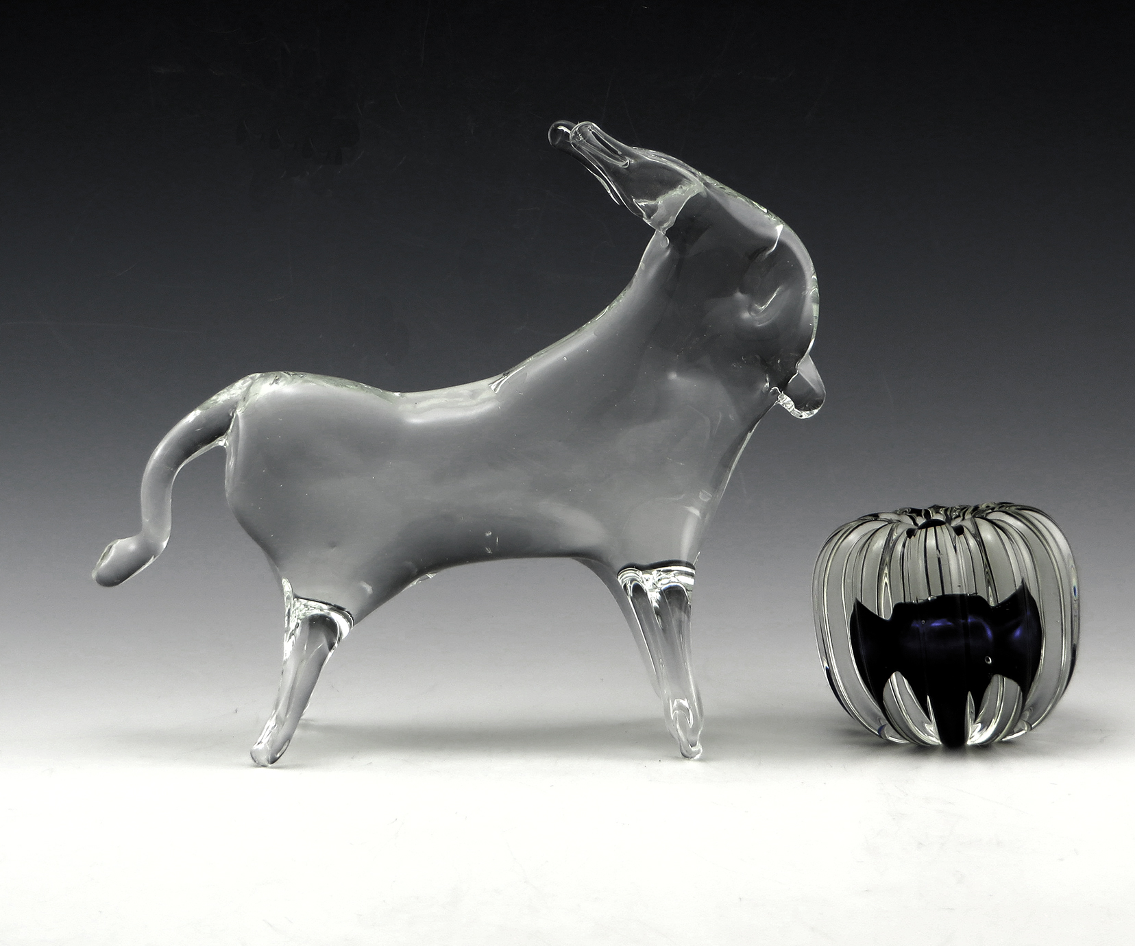 Mid-Century Decor Figurine Crystal Donkey by Pilgrim Art Glass - Image 2
