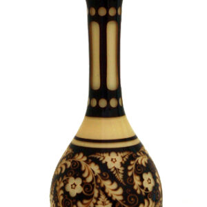 Art Nouveau Austrian Crystal Overlay Cut Glass Decanter