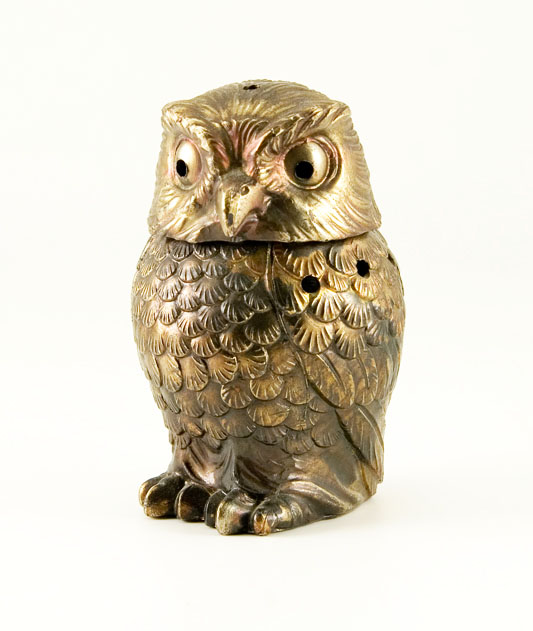 Art Nouveau Style Patinated Owl Incense Burner - Image 4