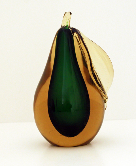 Barbini Glass 1950s Large Sommerso Pear