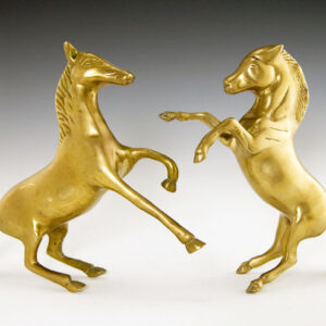 Beautiful Large Frolicking Horse Figurine Pair