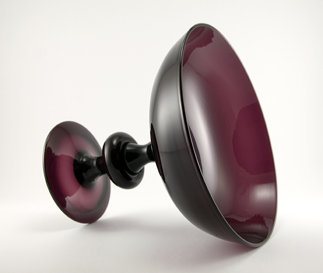 Big Vintage Italian Blown Glass Amethyst Centerpiece - Image 3