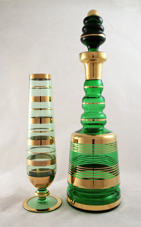 Big Borske Sklo Blown Glass Czech Decanter - Image 2