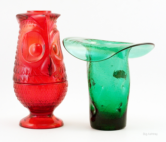 Bischoff Art Glass Dimpled Tall Hat Crackle Vase - Image 3
