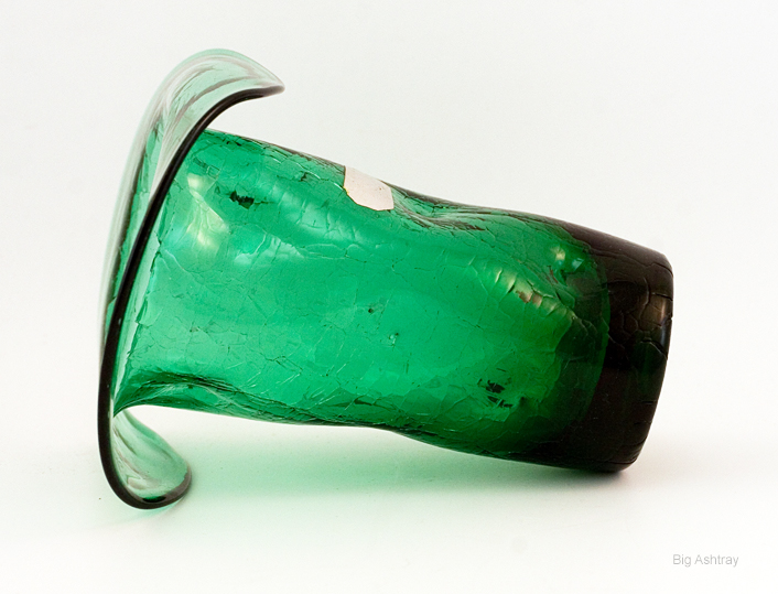 Bischoff Art Glass Dimpled Tall Hat Crackle Vase - Image 2