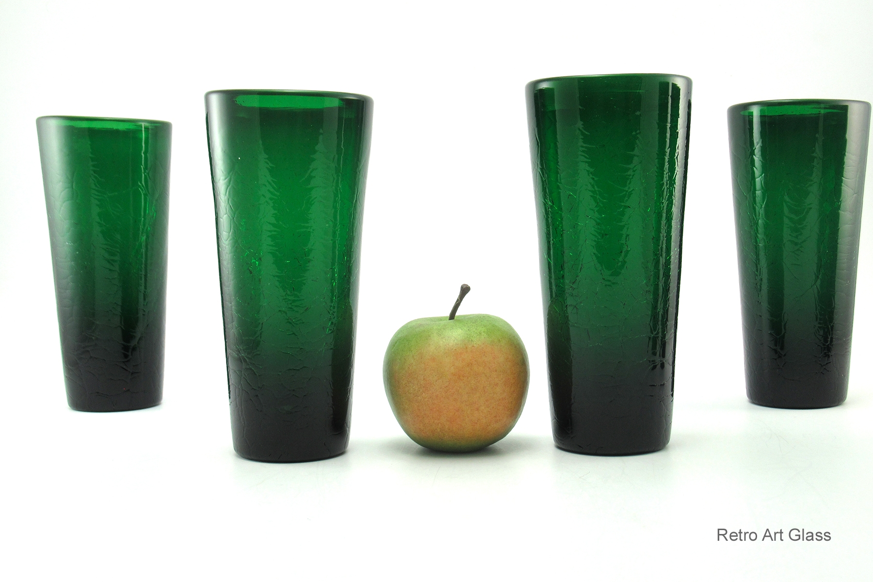 Mid-Century Bischoff Art Glass Flip Tumblers Pitcher Beverage Set - Image 6