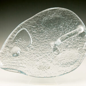 Mouse Cheese and Cracker Server by Blenko Art Glass