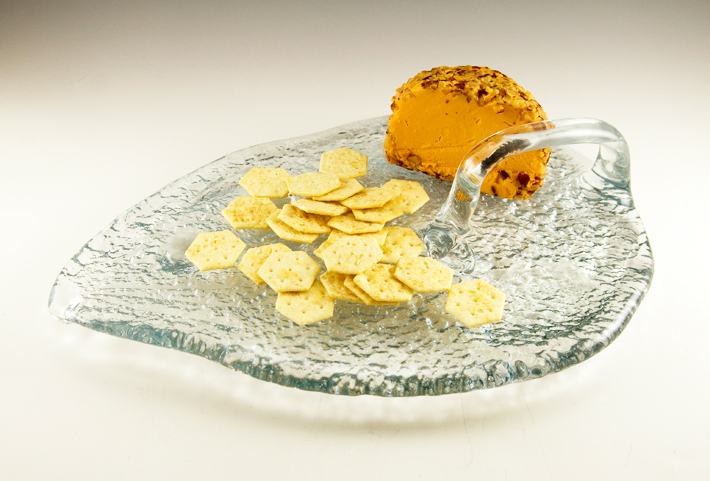 Mouse Cheese and Cracker Server by Blenko Art Glass - Image 3