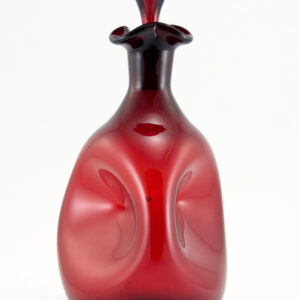 Pinch Decanter in Ruby by Blenko Art Glass