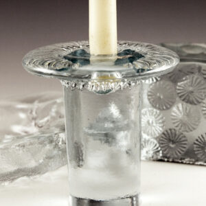 Tall Mushroom Candlestick Holder by Blenko Art Glass