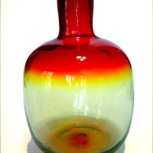 Blenko Candle Holder Vase in Amberina