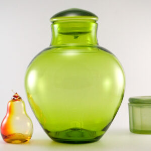 Ginger Jar with Mushroom Lid by Blenko Art Glass
