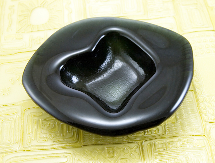 Mid-Century Organic Form in Rare Charcoal Color by Blenko Glass - Image 3