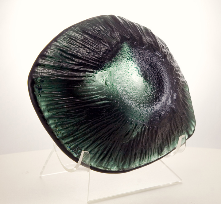 Mid-Century Organic Form in Rare Charcoal Color by Blenko Glass - Image 2