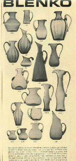 Large Blenko Optic Pitcher in Olive Green - Image 2
