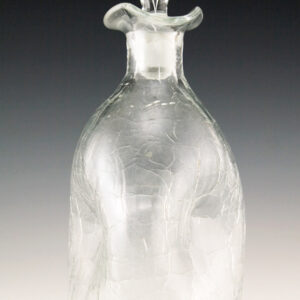 Pre-Designer Art Glass Pinch Decanter in Colorless Glass by Blenko