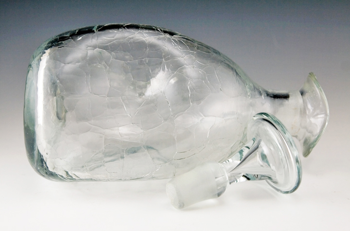 Pre-Designer Art Glass Pinch Decanter in Colorless Glass by Blenko - Image 3