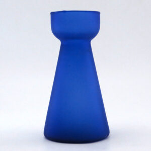 Vintage Hyacinth Vase Monk Style Satin Blue