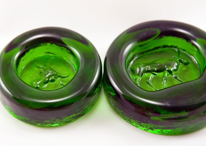 Boda Sweden Art Glass Bull Bowl Set by Erik Hoglund