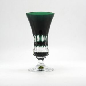Val Saint Lambert Emerald Cut to Crystal Vase with Maker's Label