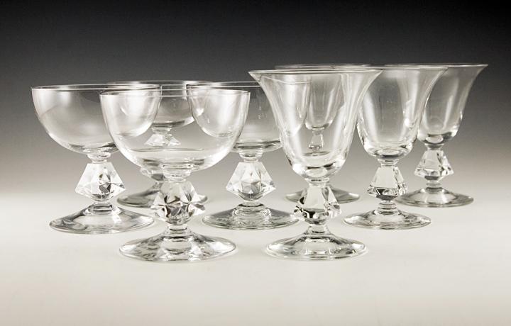 Vintage Cut Crystal Stemware Aquarius Set of 10
