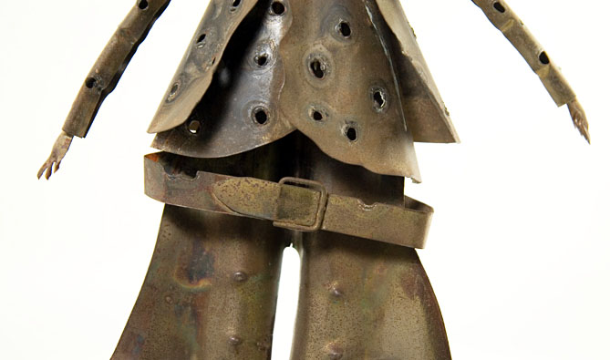 Buffalo Bill Tall Handmade Vintage Brass Sculpture - Image 3