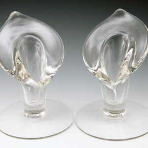 Calla Lily Candlestick Holder Set by Cambridge Glass