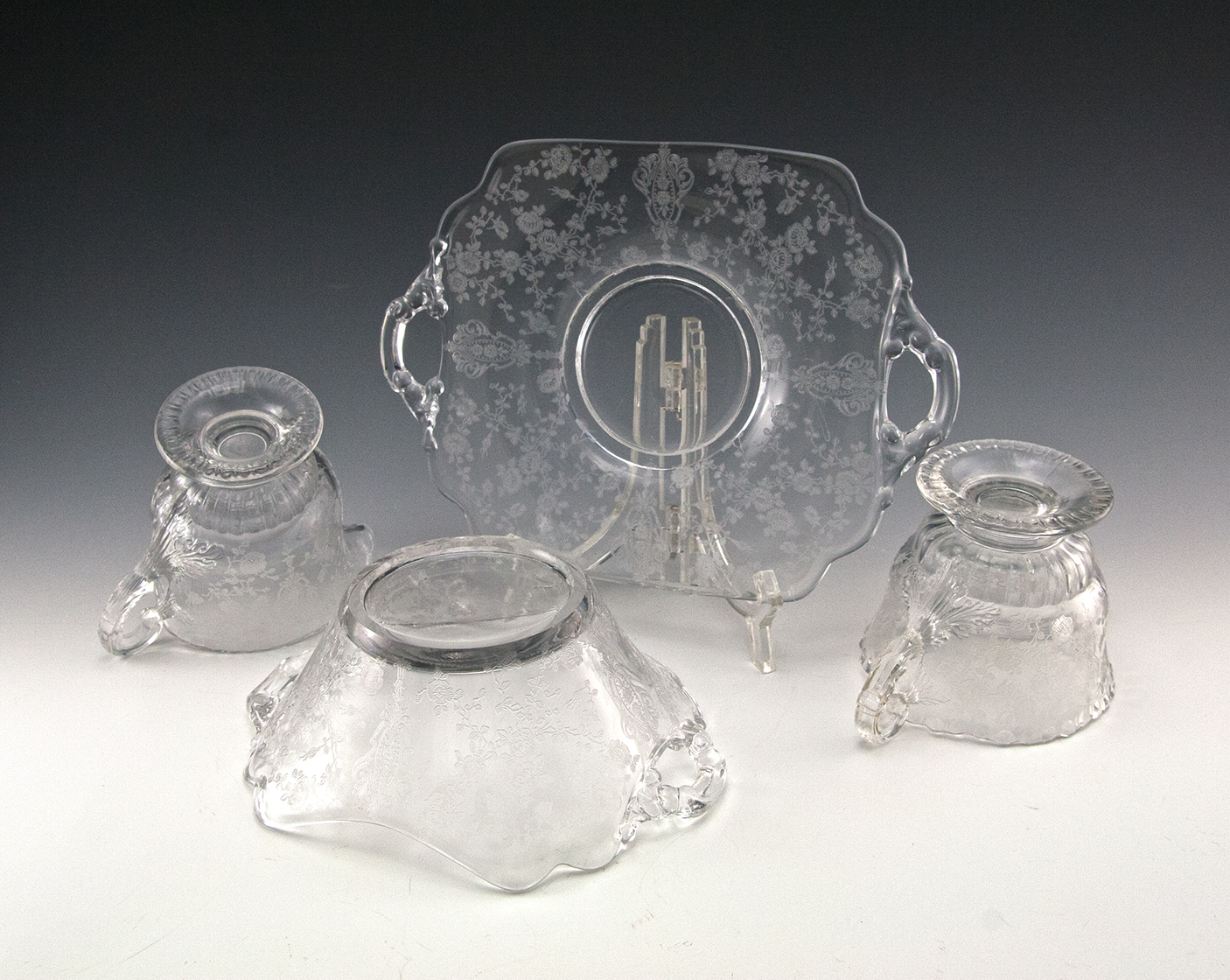 Cambridge Rose Point Glass Table Service Set - Image 5