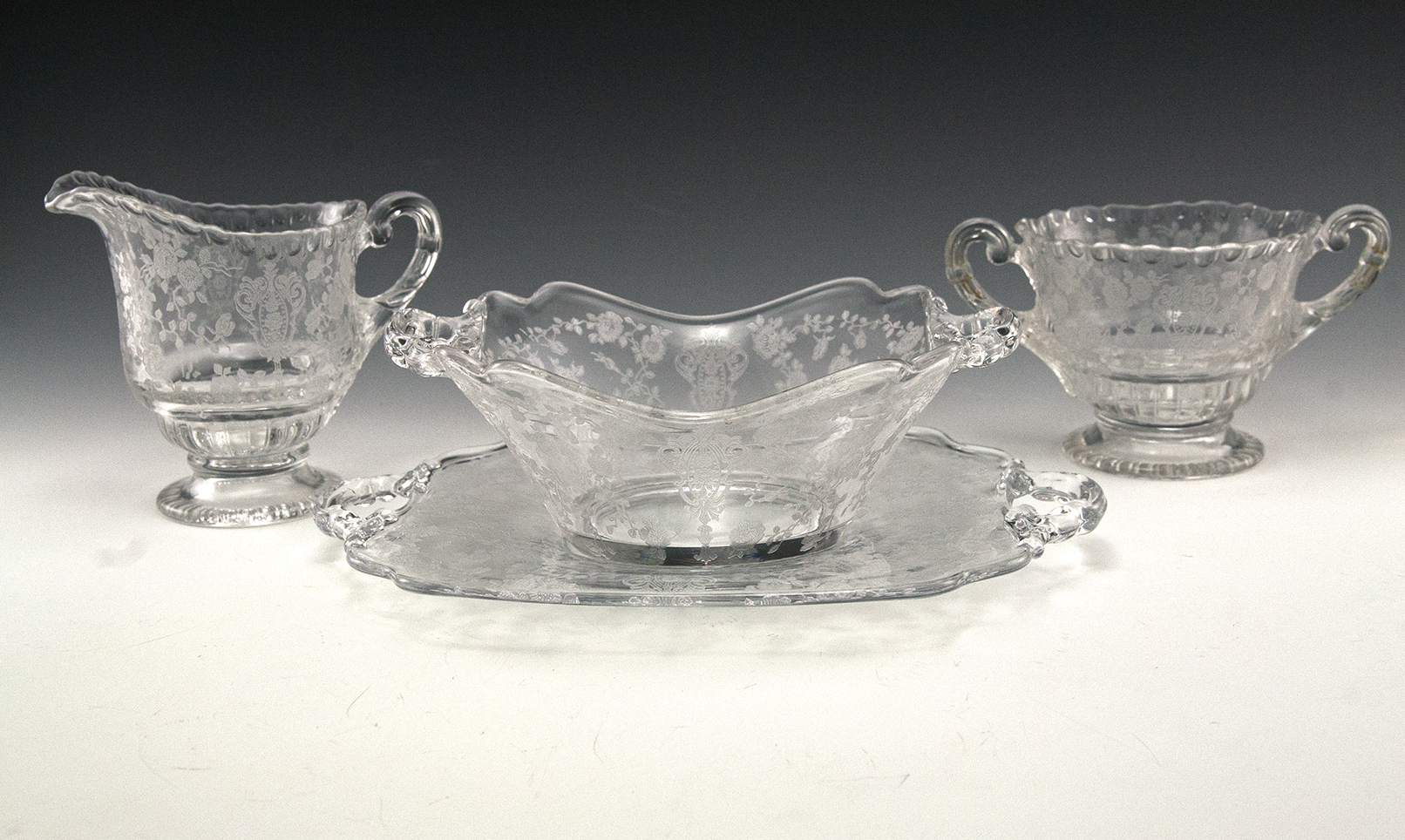 Cambridge Rose Point Glass Table Service Set - Image 2