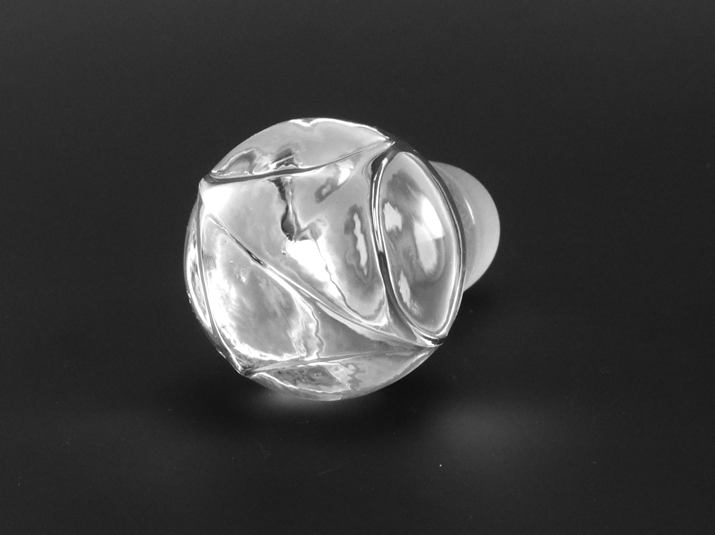 Cambridge Glass Stopper Ball with Square Impression - Image 4