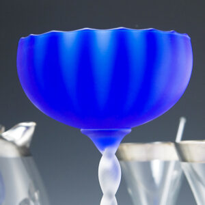 Carlo Moretti Satin Art Glass Goblet Vase