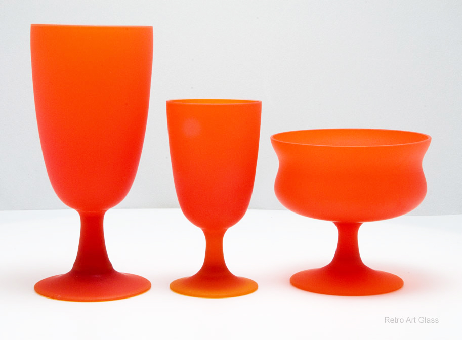 Carlo Moretti Satinato Lead Crystal Goblet Set 1960's - Image 2