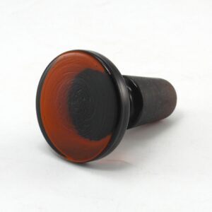 Vintage Brown Glass Stopper Root Beer Flat Head
