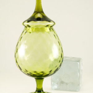 Circus Tent Jar Handblown In Optic Glass